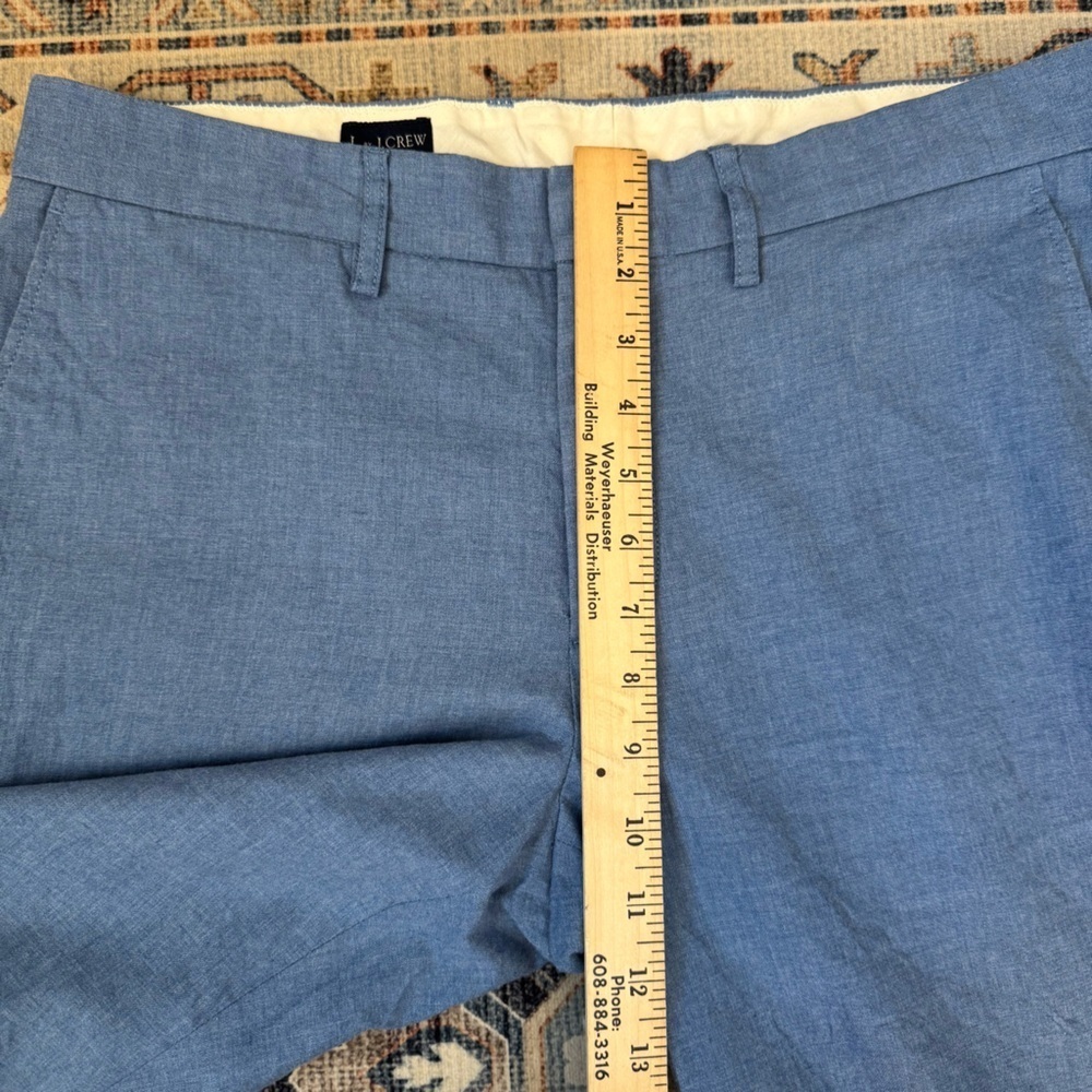 J by J. Crew Tapered Men's Blue Chino Dress Pants 100% Cotton Size 32x32 - Picture 10 of 11
